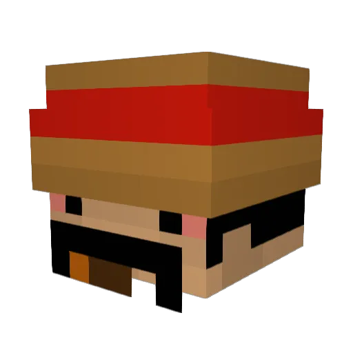 FairlyOddSmokey Minecraft avatar head, 3D render