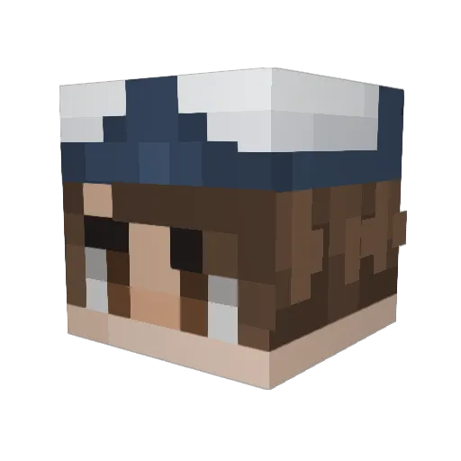 Fairly_ Minecraft avatar head, 3D render
