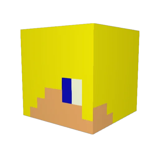 Fairy9300 Minecraft avatar head, 3D render