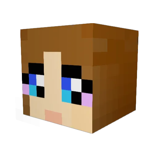 FairyAnna Minecraft avatar head, 3D render