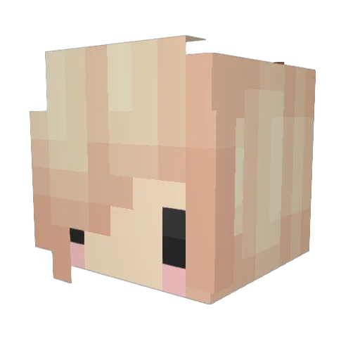 FairyChan Minecraft avatar head, 3D render
