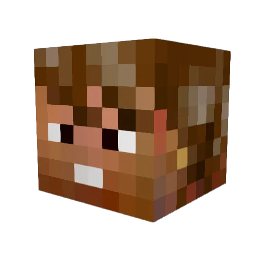 FairyDad Minecraft avatar head, 3D render