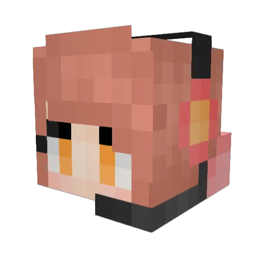 FairyFlanny Minecraft avatar head, 3D render