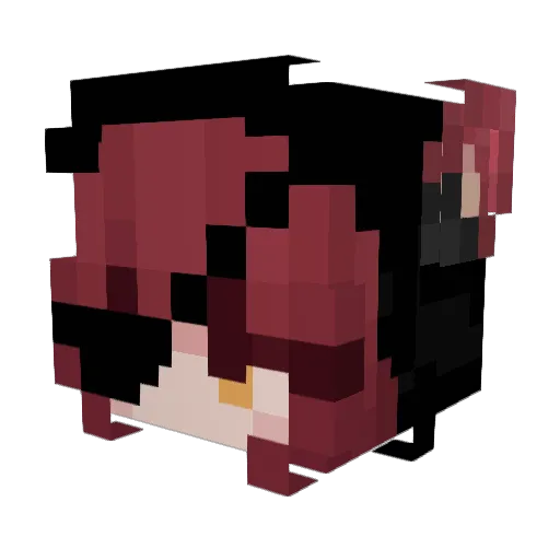 FairyOwz Minecraft avatar head, 3D render