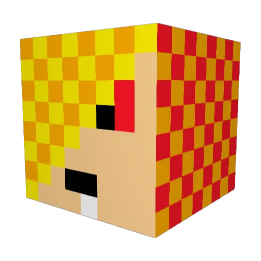 FairyRose2005 Minecraft avatar head, 3D render