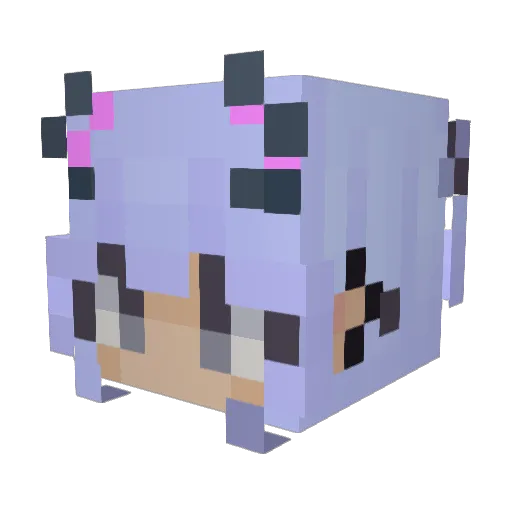 FairyRosetta Minecraft avatar head, 3D render