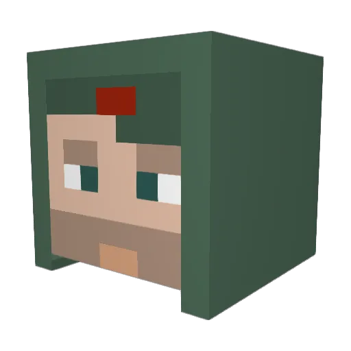 FairySouls Minecraft avatar head, 3D render