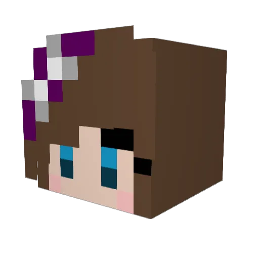 FairyYume Minecraft avatar head, 3D render