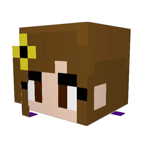 Fairy_Harpist Minecraft avatar head, 3D render