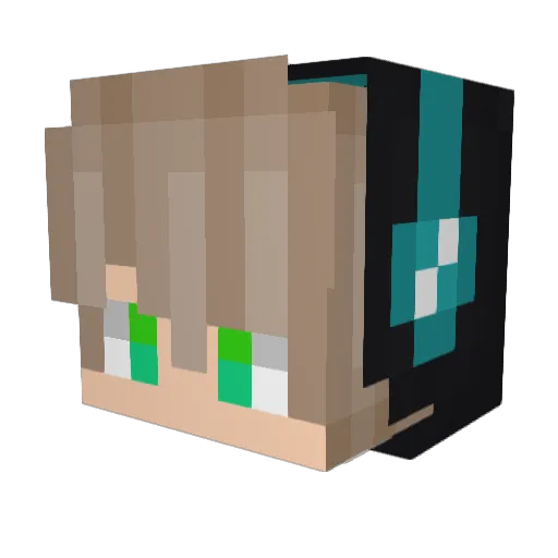 Fairy_Leku Minecraft avatar head, 3D render