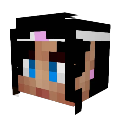 Fairyangels Minecraft avatar head, 3D render
