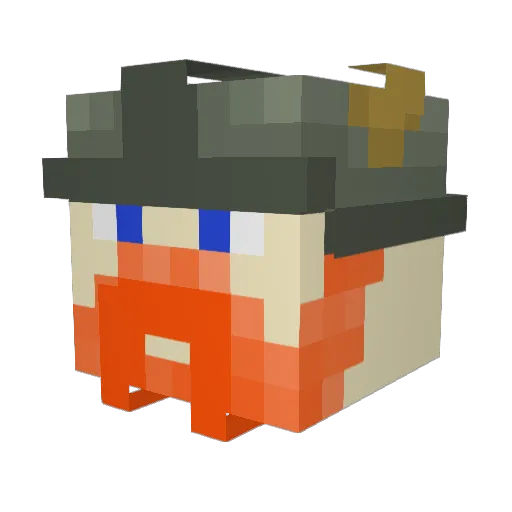 Fairyboss70 Minecraft avatar head, 3D render