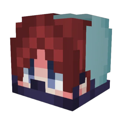Fairyhero001 Minecraft avatar head, 3D render