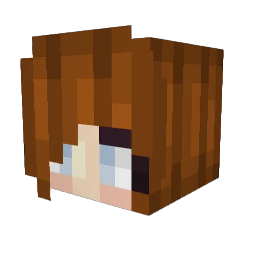 Fairytale_18 Minecraft avatar head, 3D render