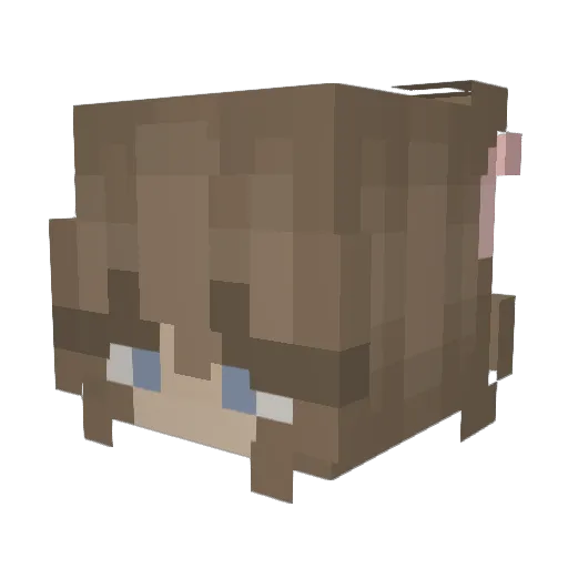 Fairytalelp Minecraft avatar head, 3D render