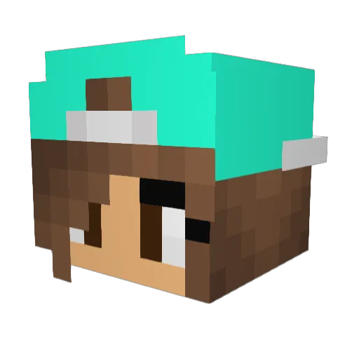 FaisPasLeFou Minecraft avatar head, 3D render