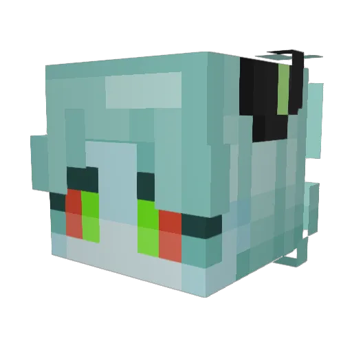 Faiseven Minecraft avatar head, 3D render