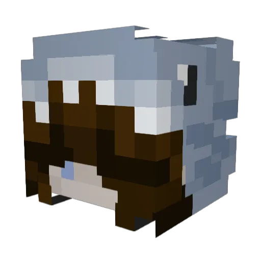 FaitDawn Minecraft avatar head, 3D render