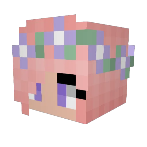 FaithEndraya Minecraft avatar head, 3D render