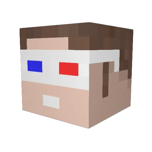FaithLA Minecraft avatar head, 3D render