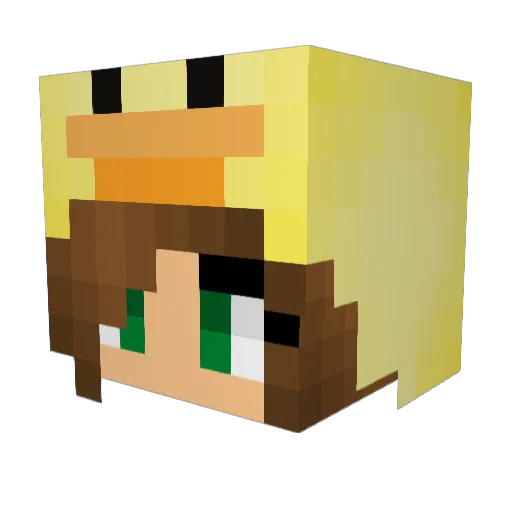 FaithieAnne Minecraft avatar head, 3D render