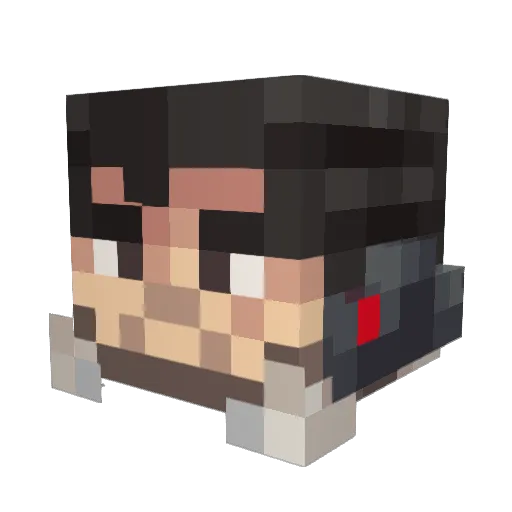FaitimusPrime Minecraft avatar head, 3D render