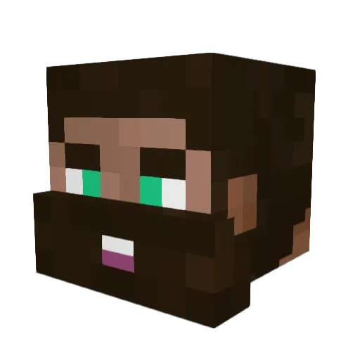 Faizann Minecraft avatar head, 3D render