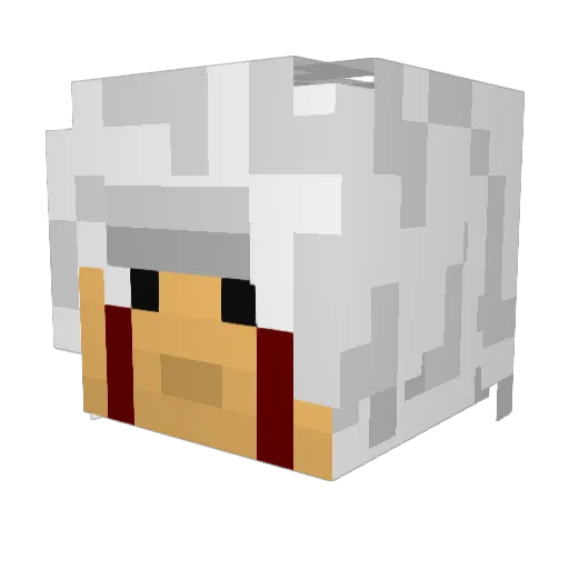 Fajoro Minecraft avatar head, 3D render