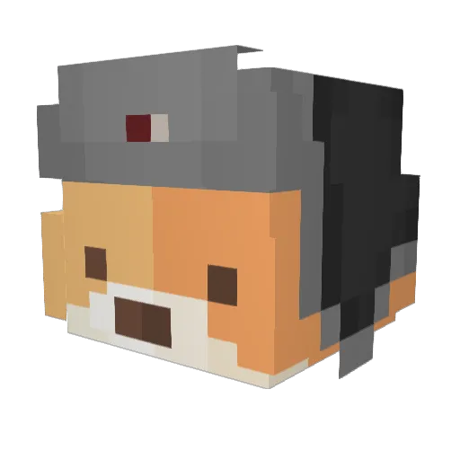 Fajtisek Minecraft avatar head, 3D render