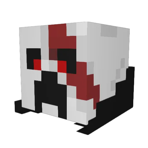 FakaFaka Minecraft avatar head, 3D render