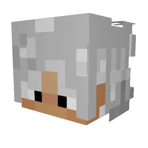 Fake7131 Minecraft avatar head, 3D render