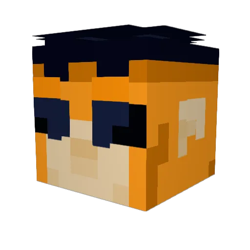 FakeApollo Minecraft avatar head, 3D render