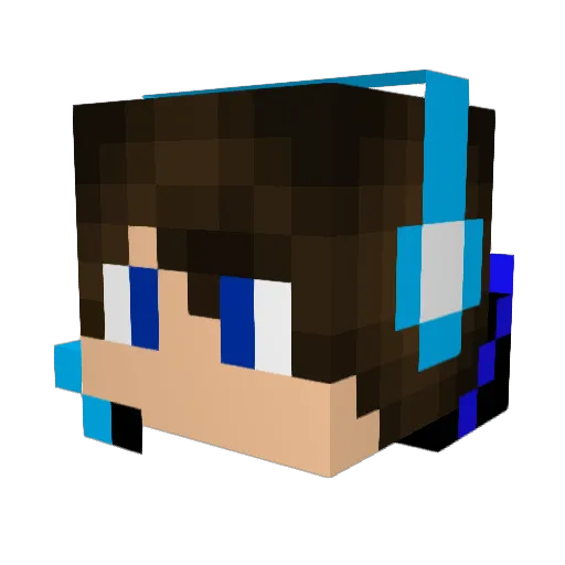 FakeBajan Minecraft avatar head, 3D render