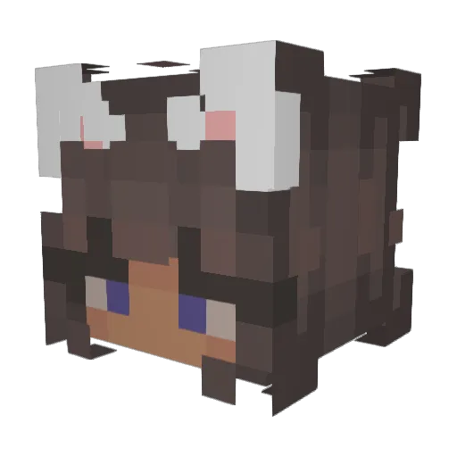 FakeCandyHearts Minecraft avatar head, 3D render