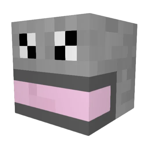 FakeCreation Minecraft avatar head, 3D render