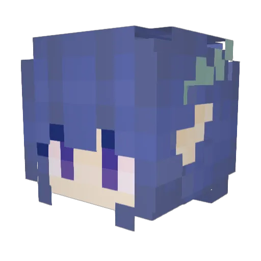 FakeDaLaoQAQ Minecraft avatar head, 3D render