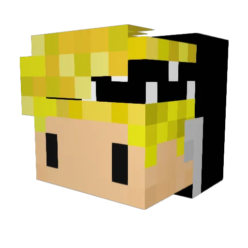 FakeDepressionen Minecraft avatar head, 3D render