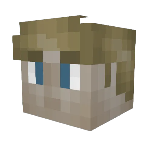 FakeFearYt Minecraft avatar head, 3D render