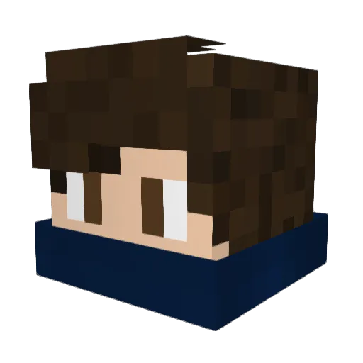FakeFearless Minecraft avatar head, 3D render