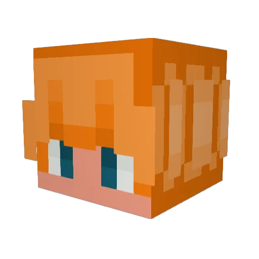 FakeFracture Minecraft avatar head, 3D render