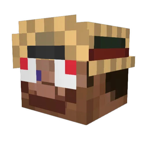 FakeGucciGurke Minecraft avatar head, 3D render