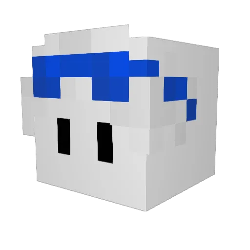 FakeIsntReal Minecraft avatar head, 3D render