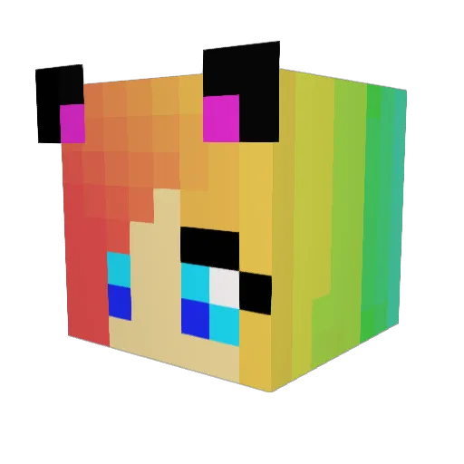 FakeItEasy Minecraft avatar head, 3D render