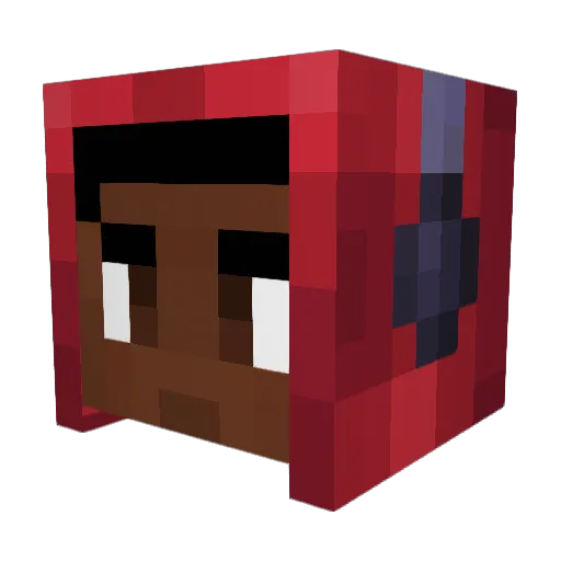 FakeLost Minecraft avatar head, 3D render