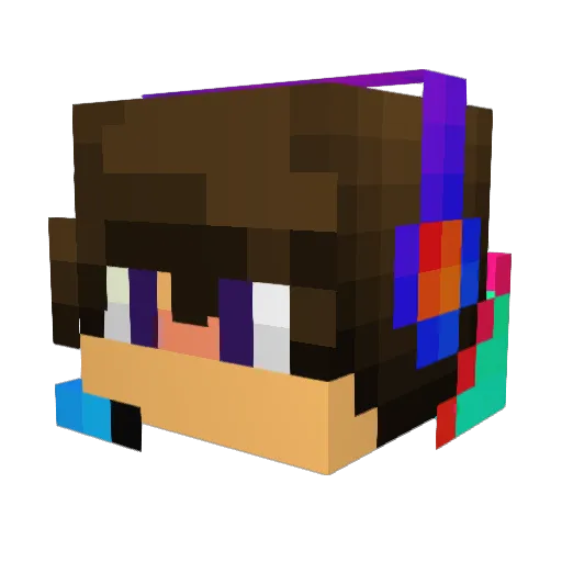 FakeNoki Minecraft avatar head, 3D render