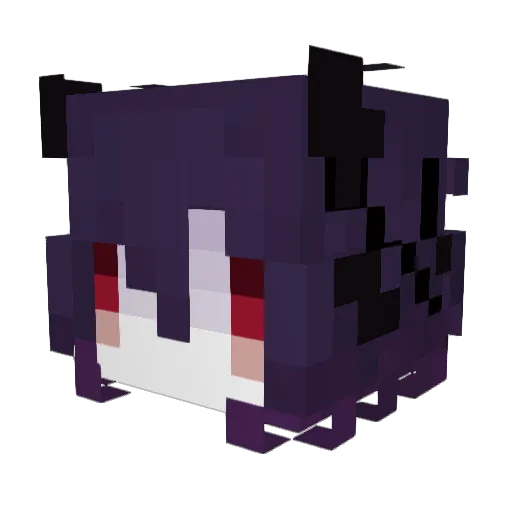 FakePierrot Minecraft avatar head, 3D render