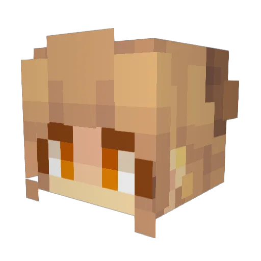 FakeRadish Minecraft avatar head, 3D render