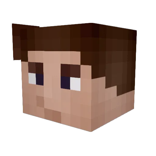 Fake_07 Minecraft avatar head, 3D render