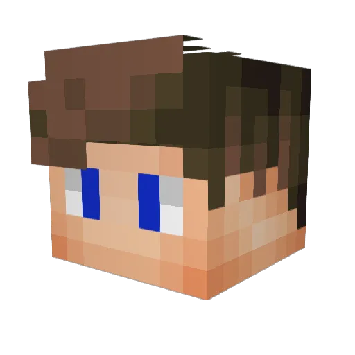 Fake_Lundo Minecraft avatar head, 3D render