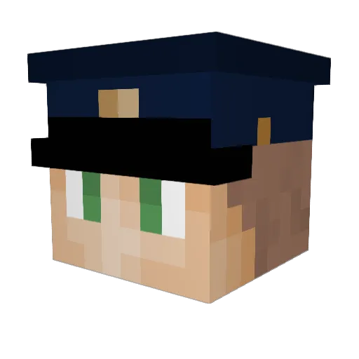 Fake_Tim Minecraft avatar head, 3D render
